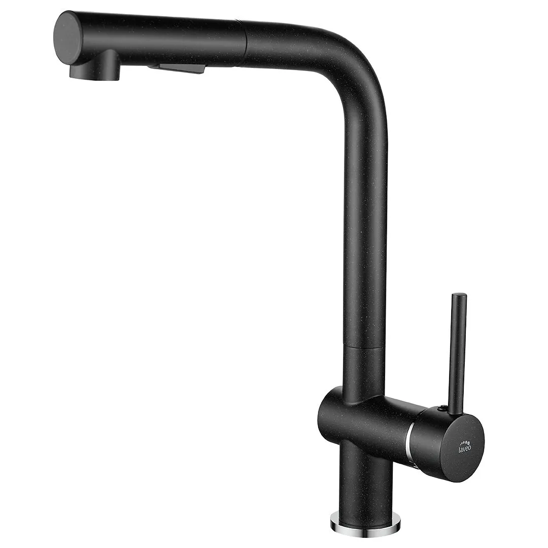 LAVEO Luna - bateria zlewozmywakowa stojąca z wyciąganą wylewką