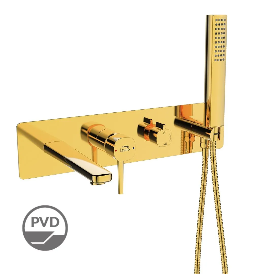 LAVEO Pola - bateria wannowa podtynkowa z zestawem natryskowym