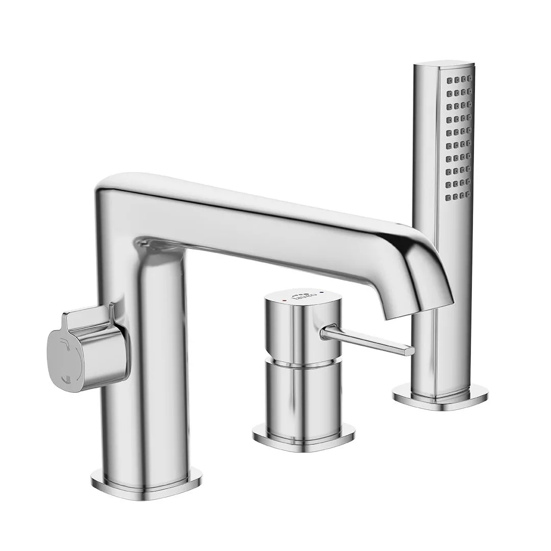 LAVEO Pola - bateria wannowa stojąca 3-otworowa