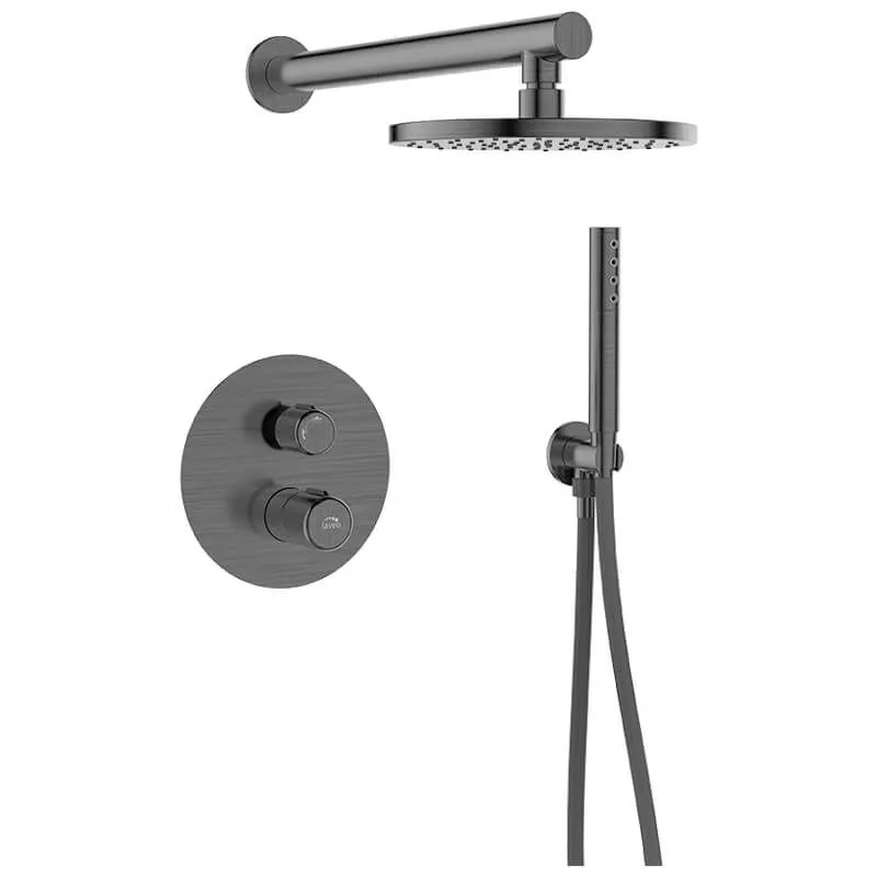 LAVEO Pretto BAO 901P Grafit bateria natryskowa podtynkowa z zestawem