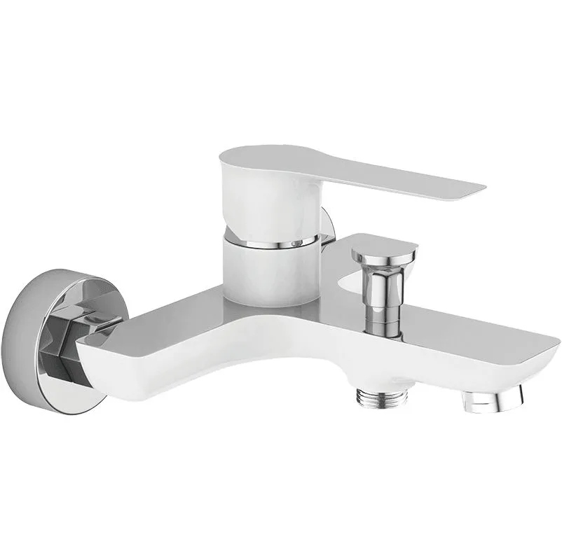 LAVEO Raila BLL 610D Białe/chrom bateria wannowa bez zestawu natryskowego