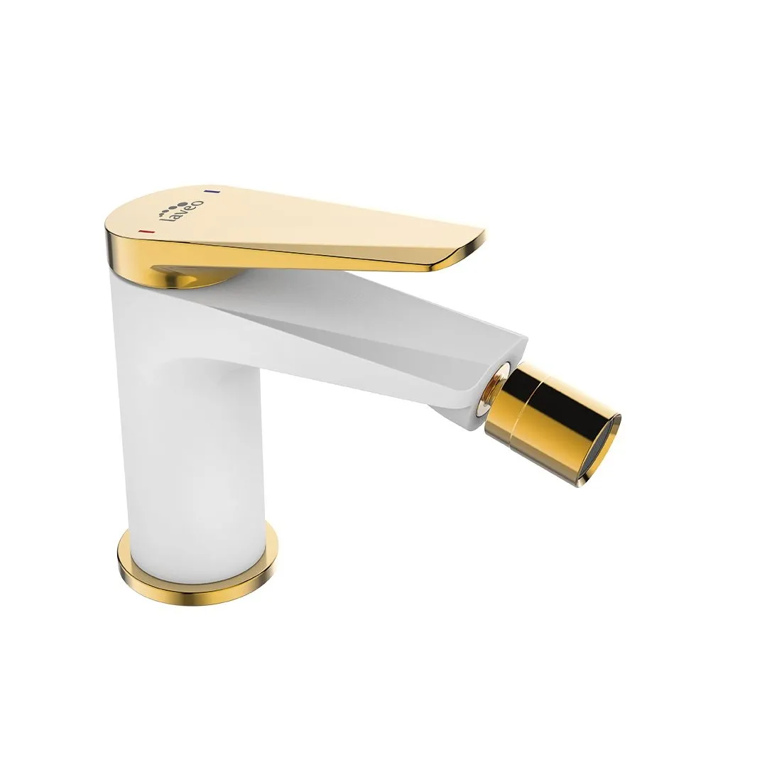 LAVEO Rubio - bateria bidetowa stojąca z korkiem