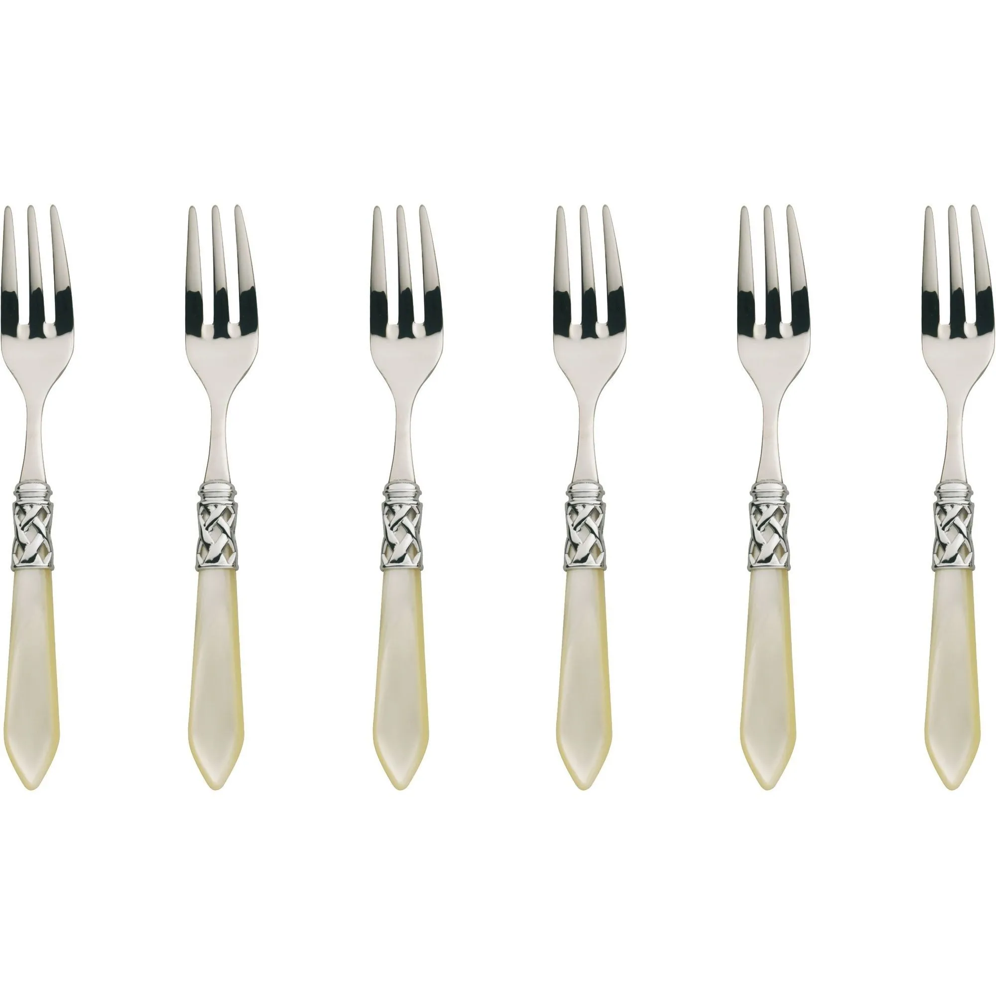 ALADDIN - Komplet 6 widelczy / kolor perłowa kość słoniowa