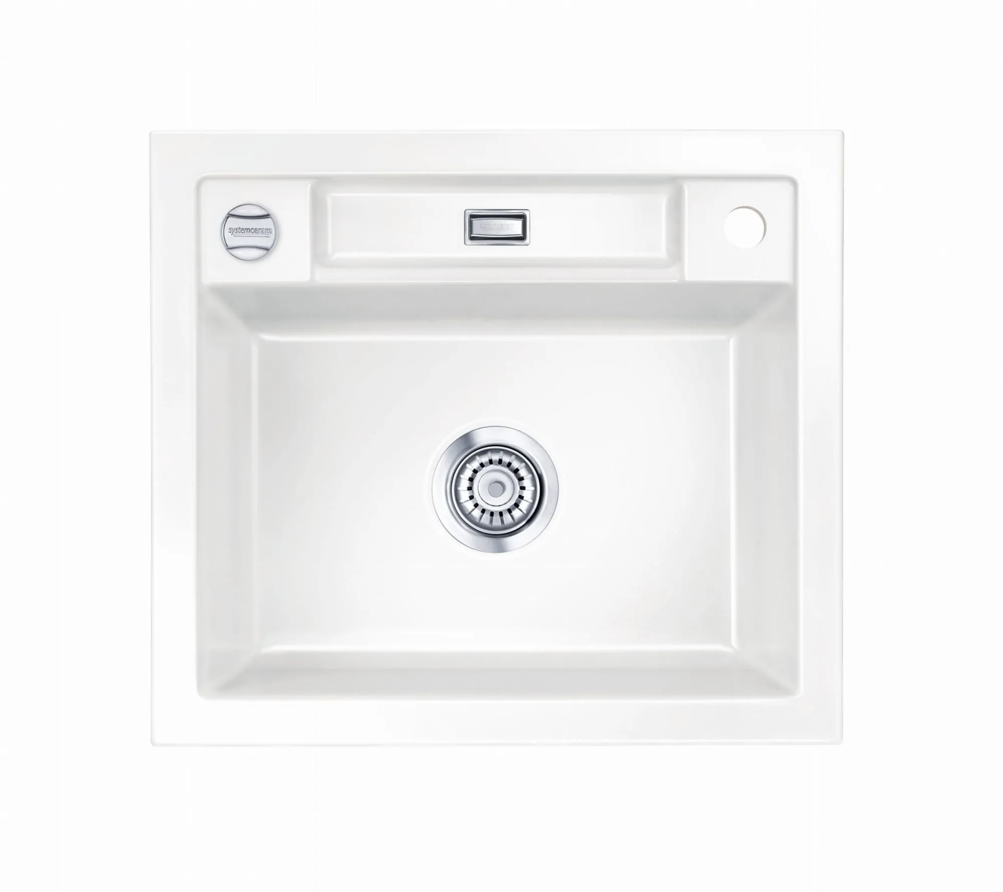 Systemceram Bela 57 Gronland, zlewozmywak ceramiczn, korek manualny