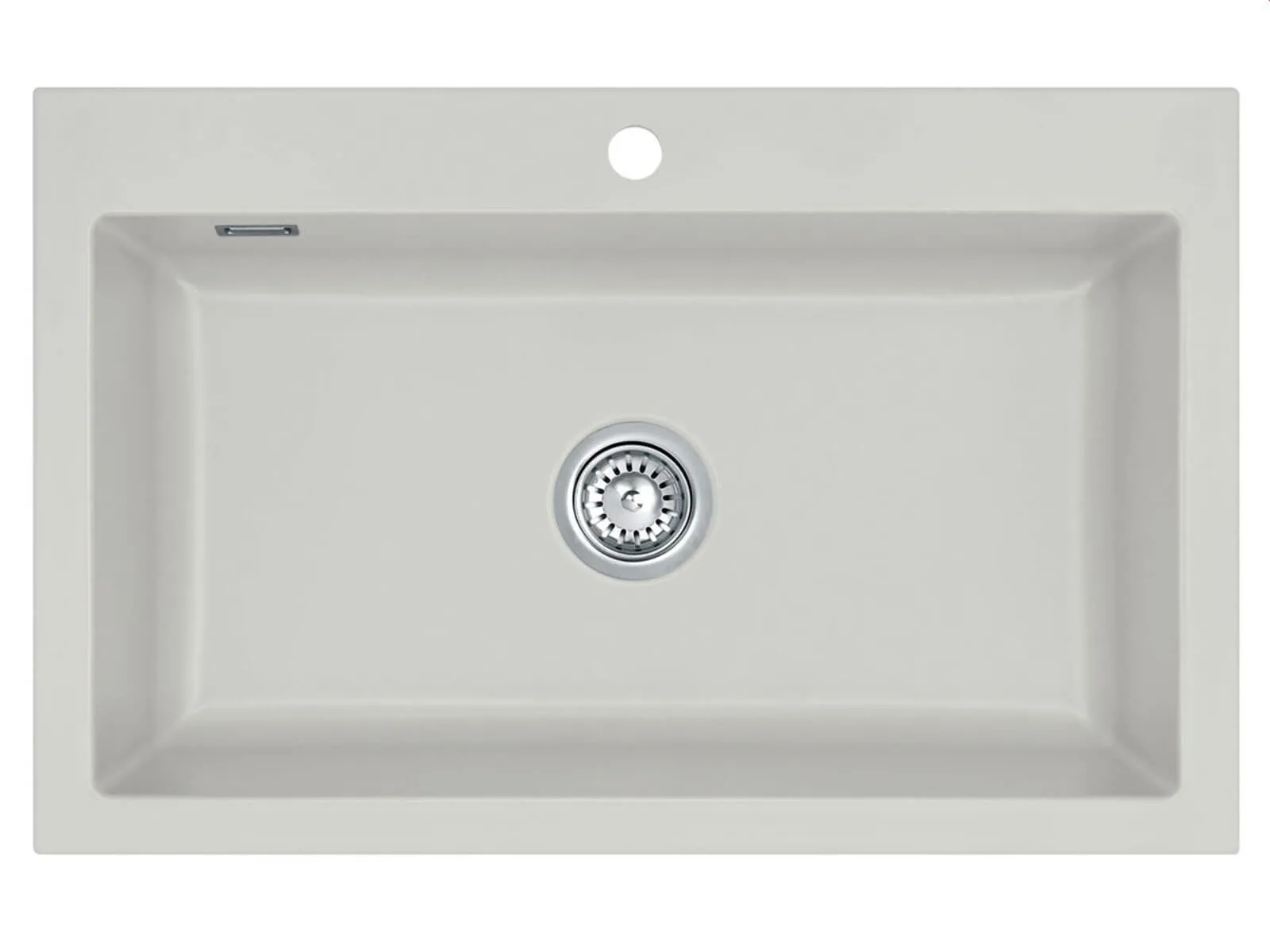 Systemceram Mera 80 Alu Zlew ceramiczny, korek manualny