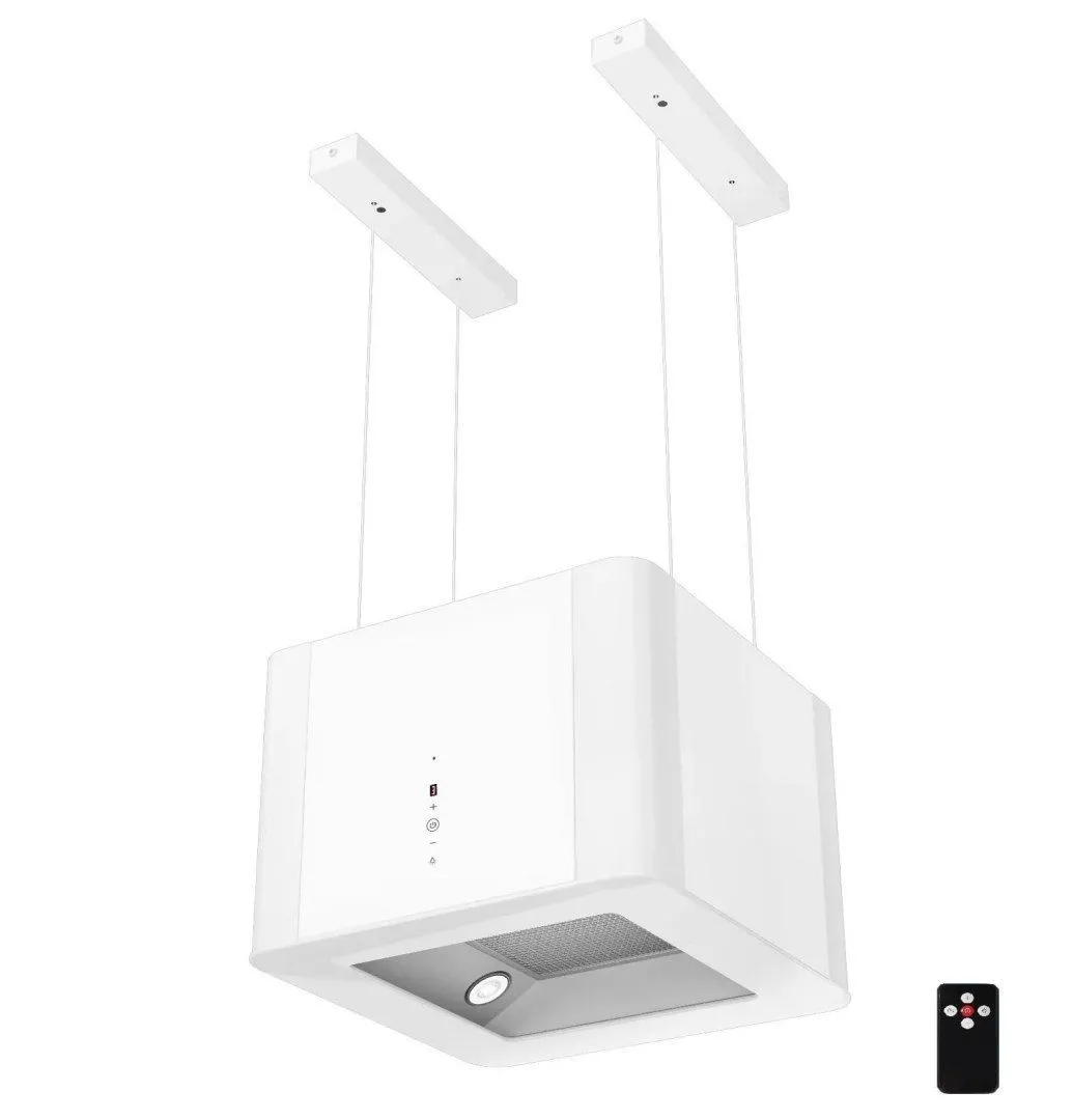 Okap wyspowy Fenu Inoro 45 cm biały - Wyprzedaż z ekspozycji