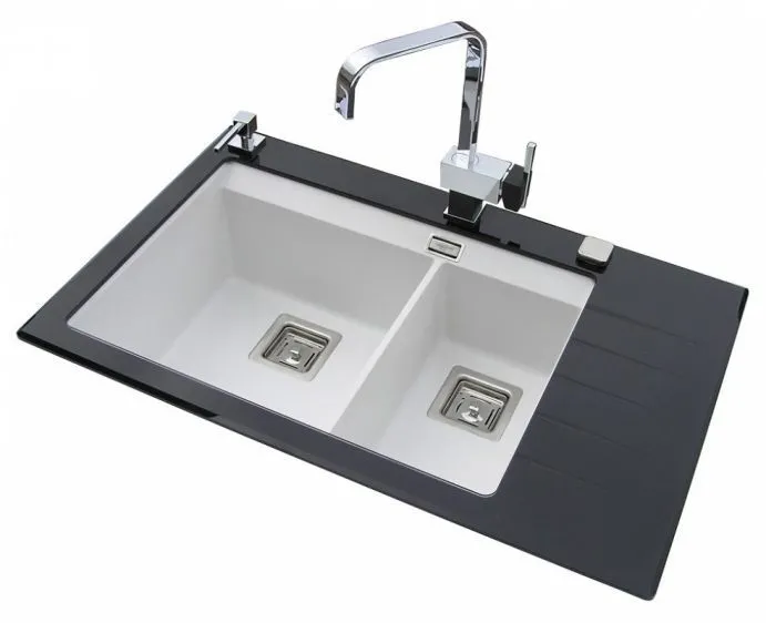 Aquasanita DELICIAPLUS GQD150B-710AW Czarne szkło/Alba