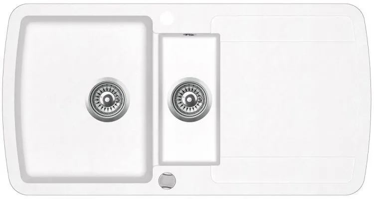 Helika LIRA SQL151-710AW Alba Zlewozmywak granitowy 1,5 komory z ociekaczem