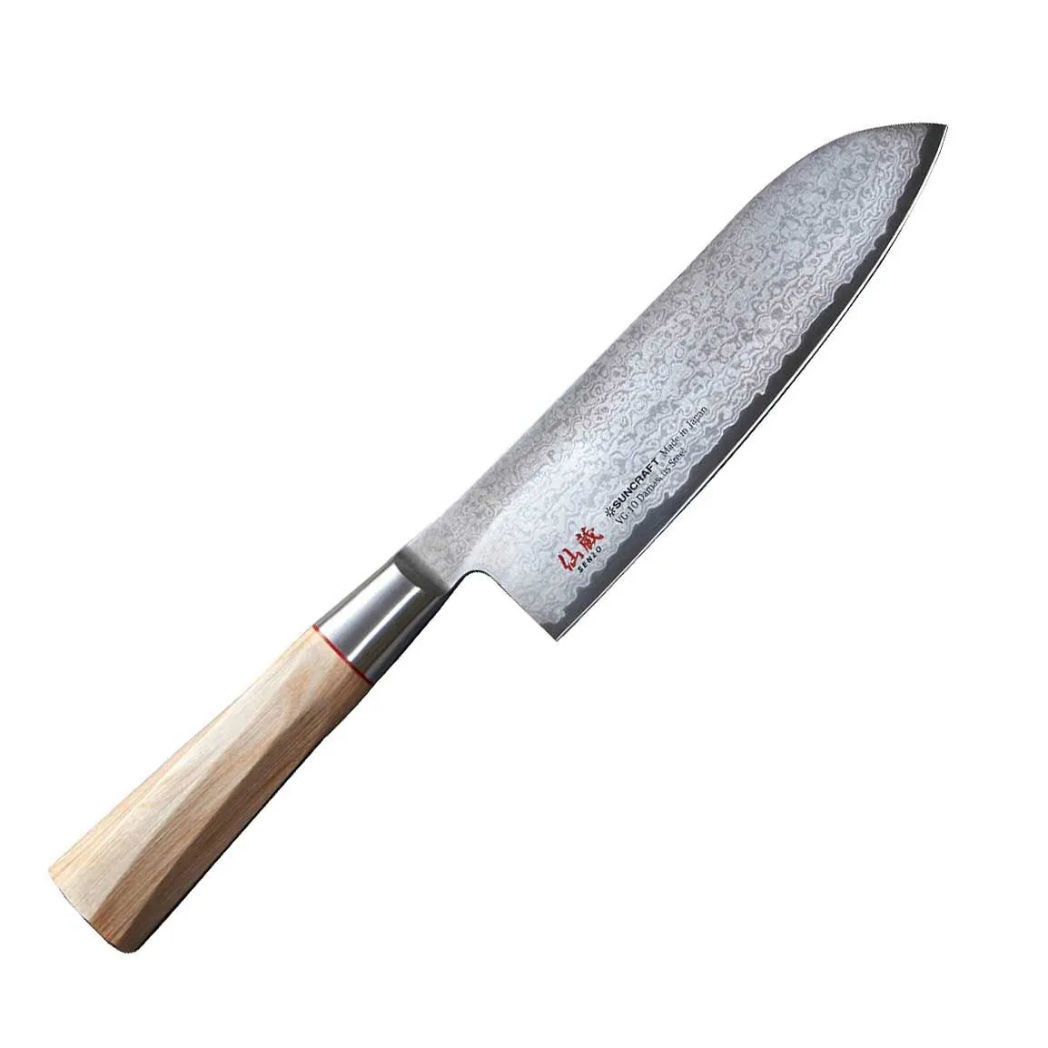 Nóż kuchenny Suncraft SENZO TWISTED OCTAGON Santoku 167 mm [TO-04]