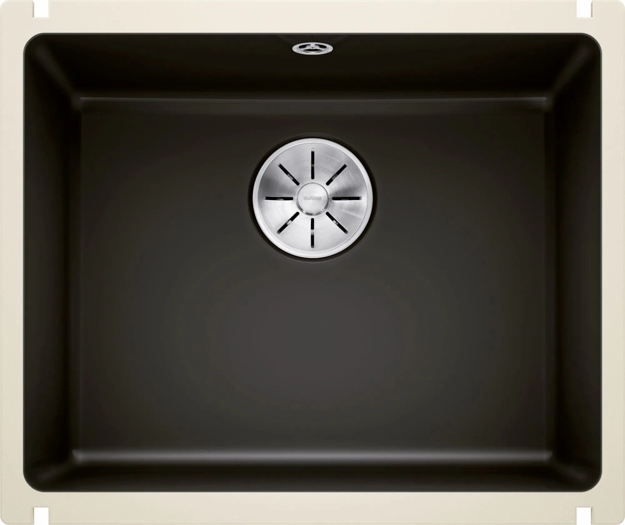 BLANCO SUBLINE 500-U Ceramika PuraPlus czarny, InFino