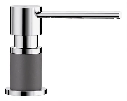 BLANCO LATO - dozownik Silgranit-Look szarość skały/chrom