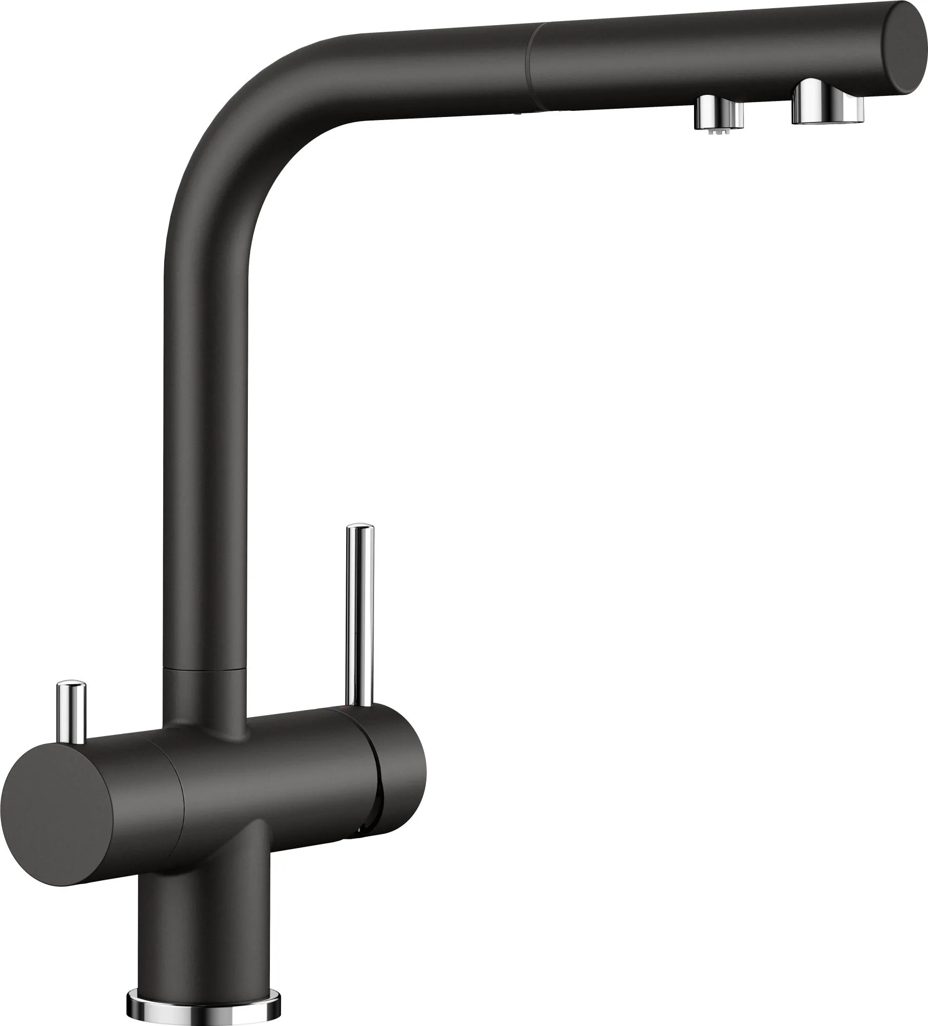 BLANCO FONTAS-S II Silgranit-Look czarny z wyciąganą wylewką