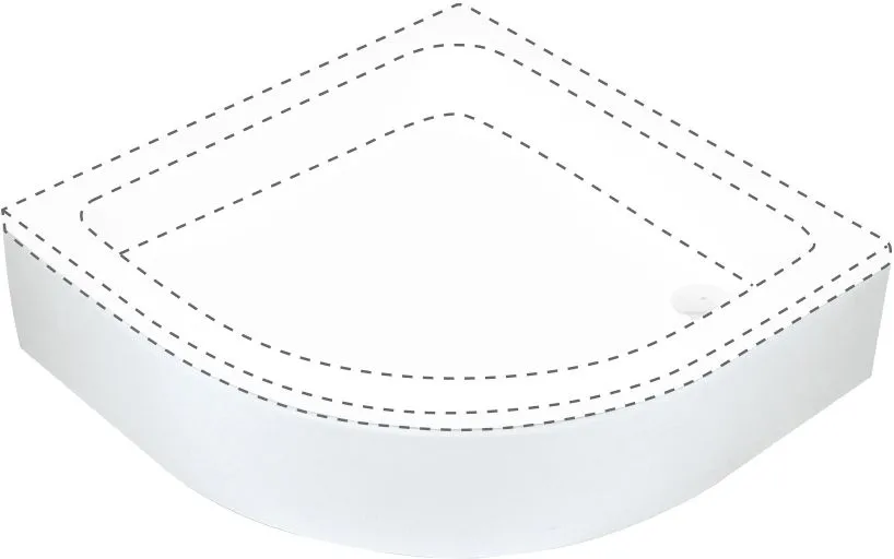 Deante KTU_032O Osłona brodzika półokrągła 80 cm