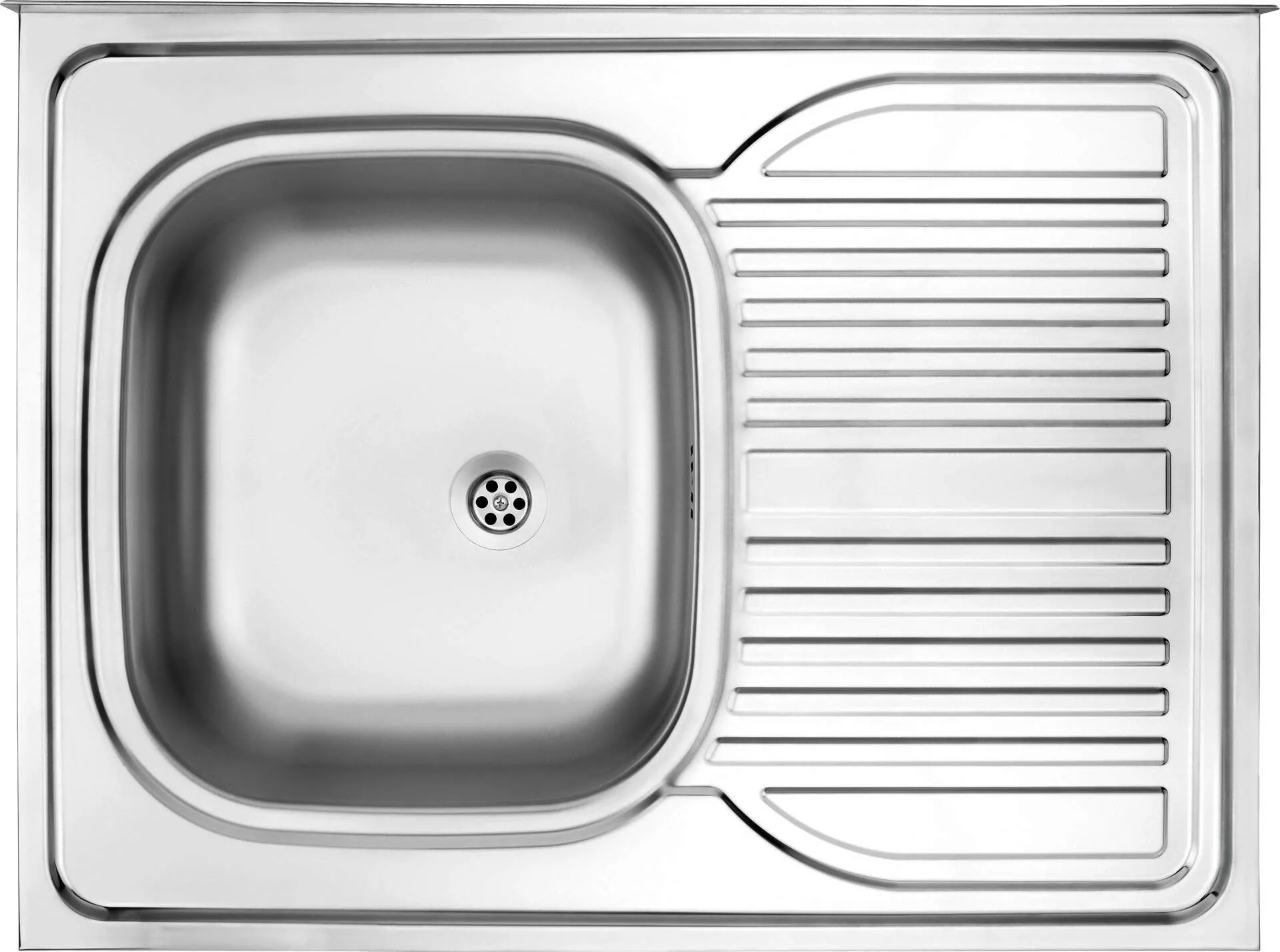 Deante Zlewozmywak stalowy 1-komorowy z ociekaczem po prawej stronie - nakładany