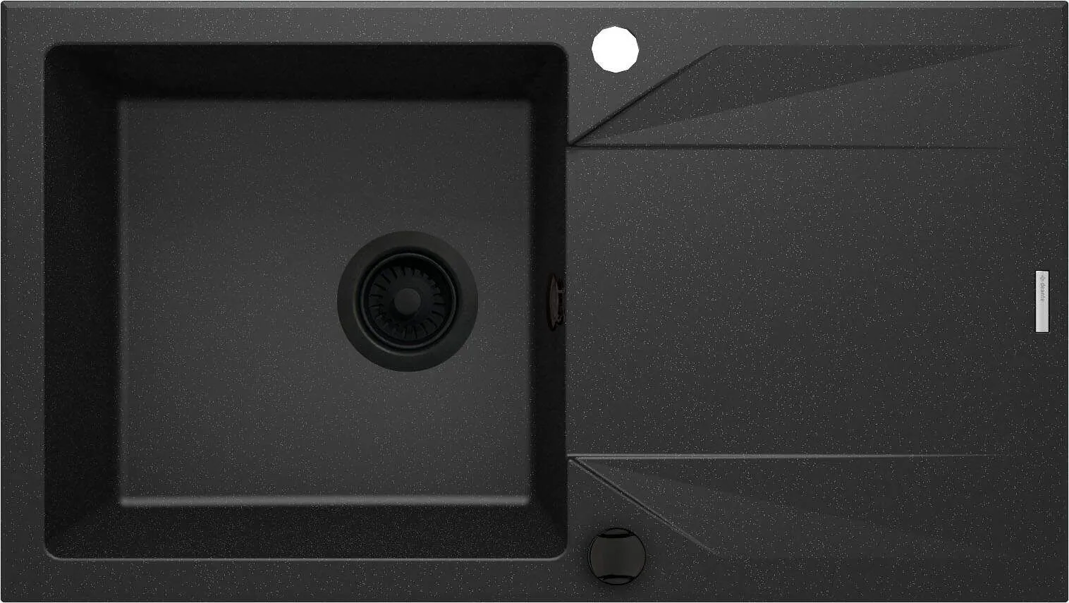 Deante Zlewozmywak granitowy 1-komorowy z ociekaczem