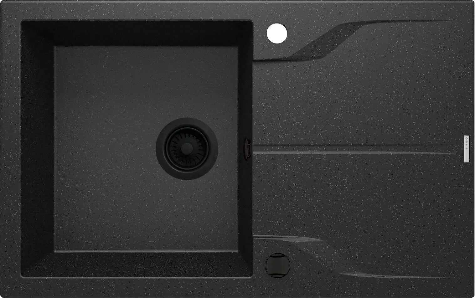 Deante Zlewozmywak granitowy 1-komorowy z ociekaczem