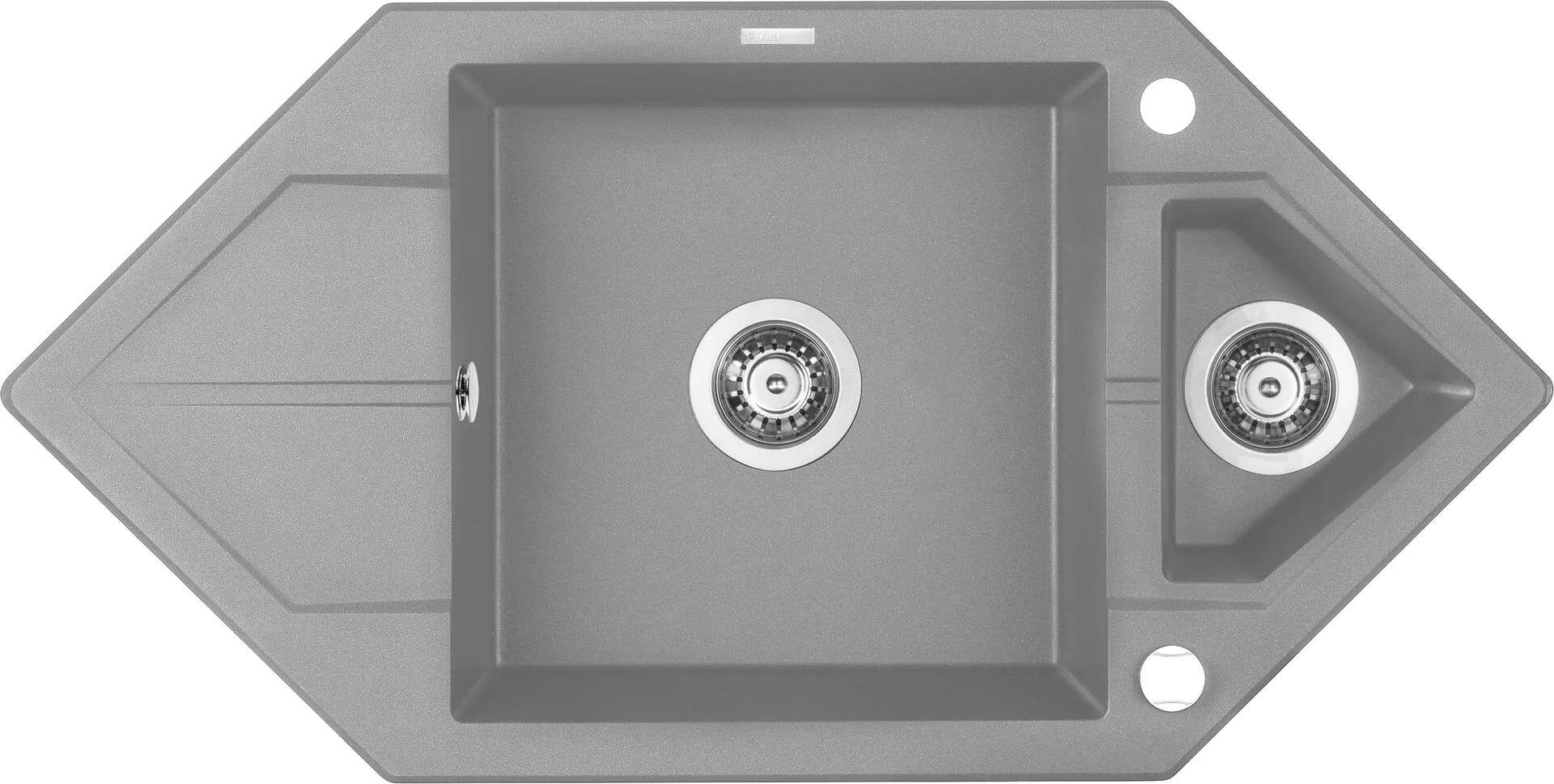 Deante Zlewozmywak granitowy 1.5-komorowy z ociekaczem - Space-Saver