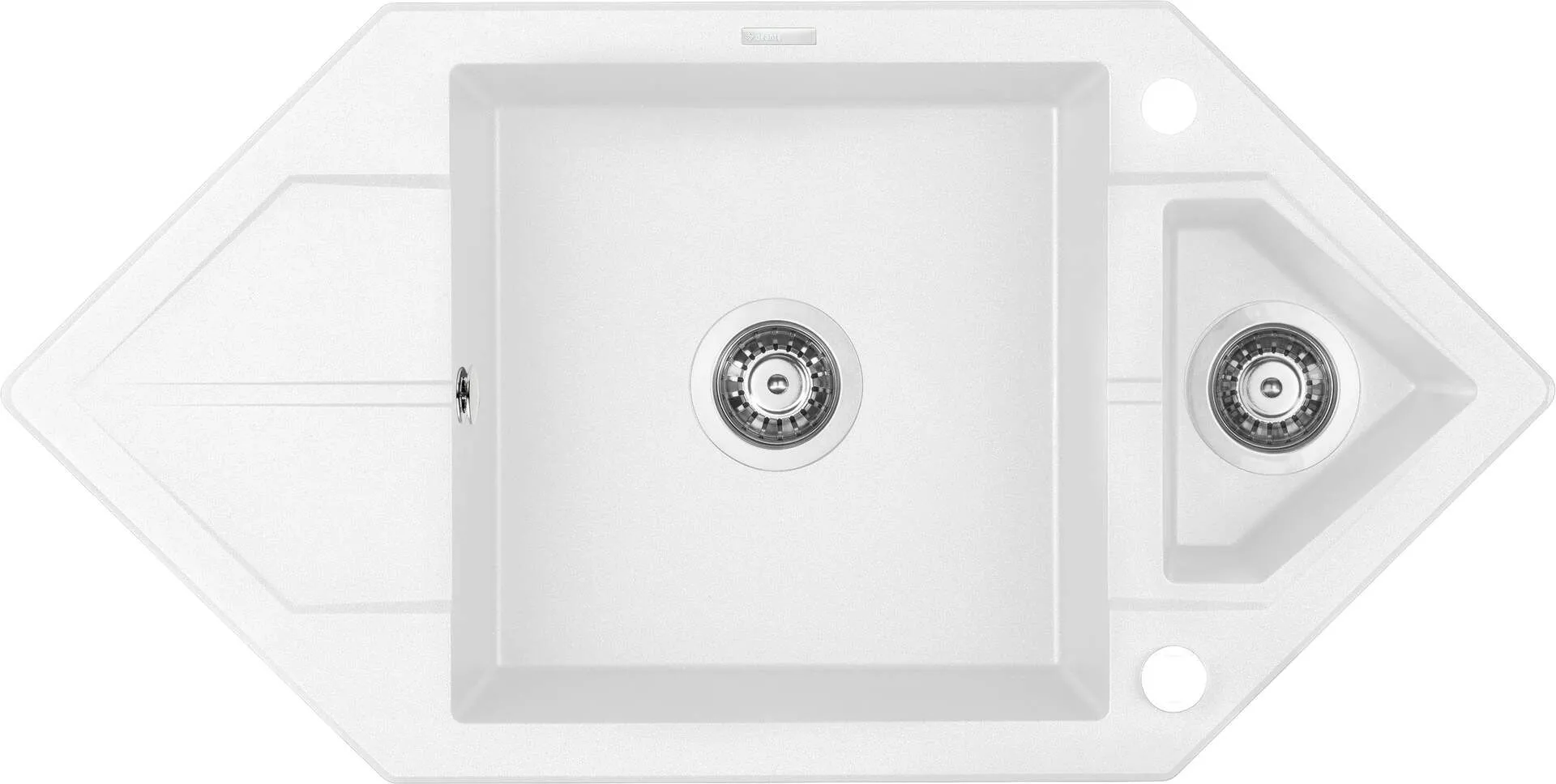 Deante Zlewozmywak granitowy 1.5-komorowy z ociekaczem - Space-Saver