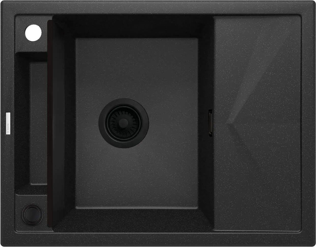 Deante Zlewozmywak granitowy magnetyczny 1-komorowy z ociekaczem