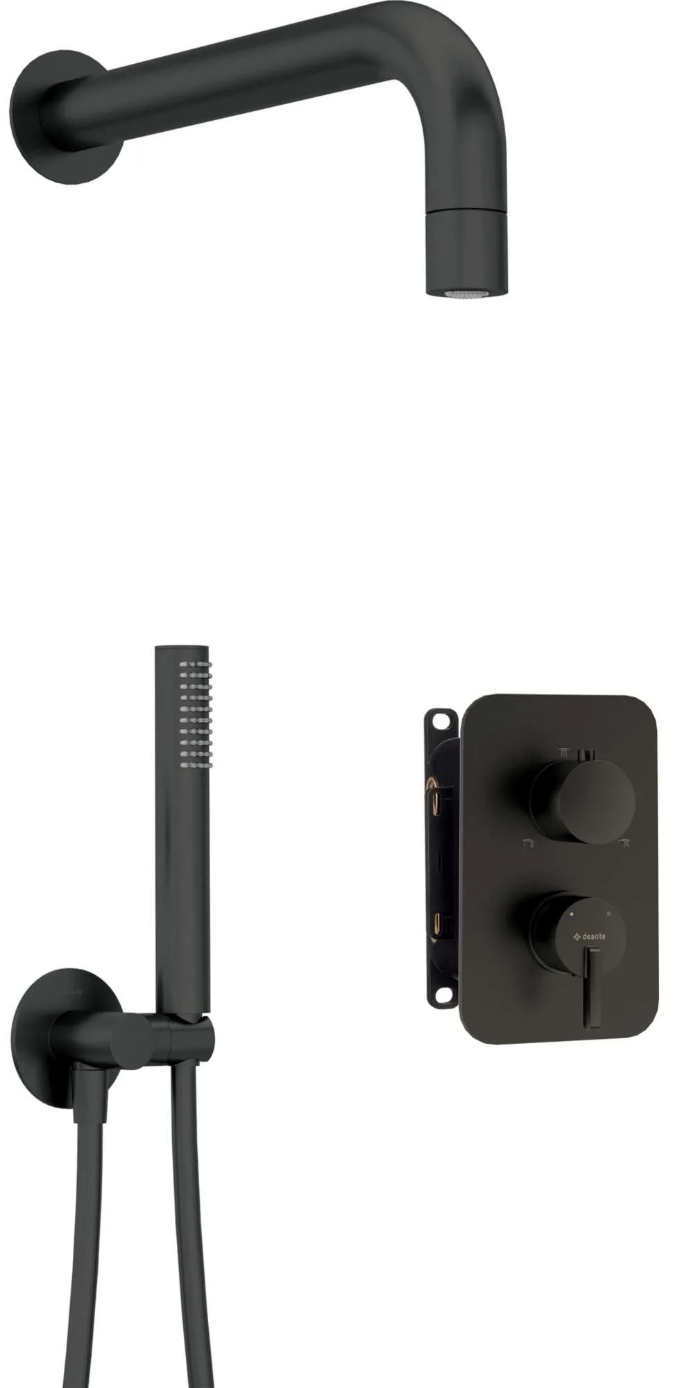 Deante Zestaw prysznicowy podtynkowy z BOXem mieszaczowym - z główką natryskową