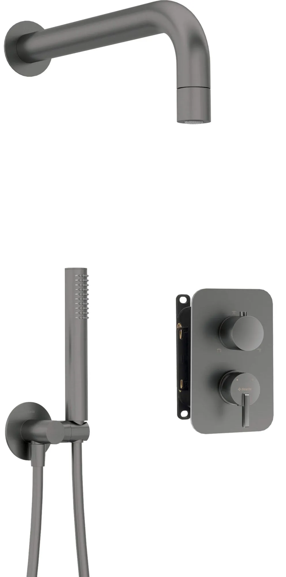 Deante Zestaw prysznicowy podtynkowy z BOXem mieszaczowym - z główką natryskową