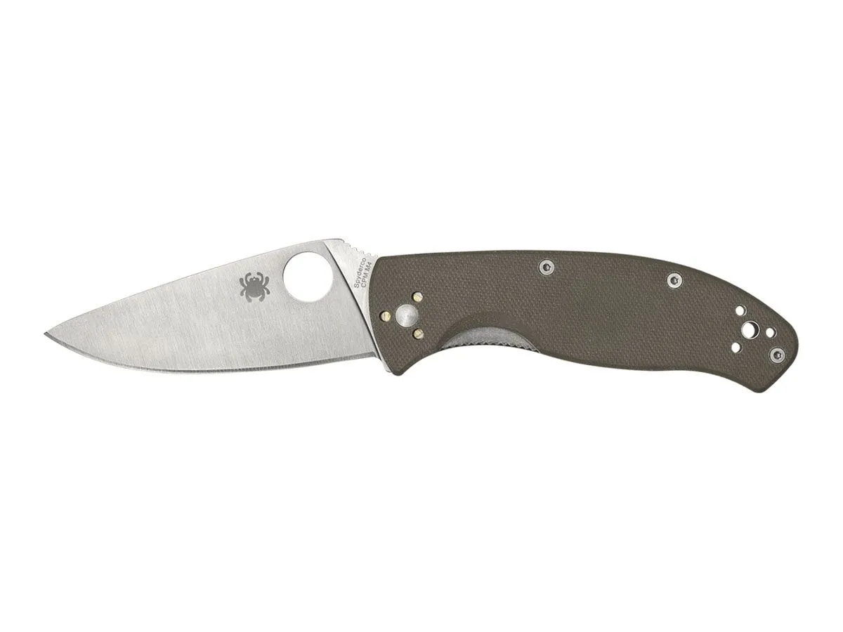 Spyderco TENACIOUS G-10 BROWN CPM M4 PLAIN C122GBNM4P
