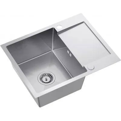 QUADRON LUKE 116 zlewozmywak stalowy (60x48x20) z syfonem 1-komorowy z/o