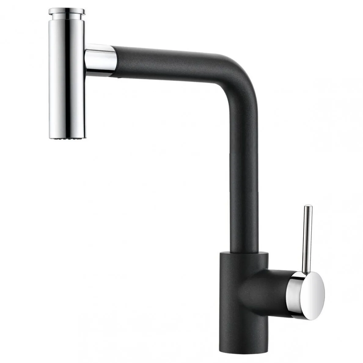 Dolus 7783-601 Czarny metalik  bateria w wyciąganą wylewką i funkcją prysznica