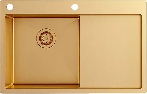 TERRA101N-L-G (nano) Zlewozmywak stalowy , złoty , z powłoką Nano