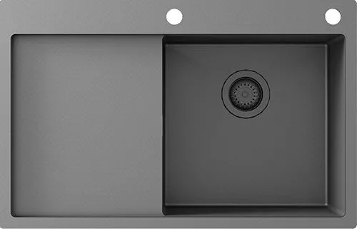 TERRA101N-R-T (nano) Zlewozmywak stalowy Tytan PVD, powłoka Nano , prawa komora