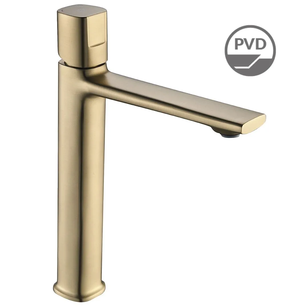 LAVEO Tores - bateria umywalkowa stojąca nablatowa z korkiem