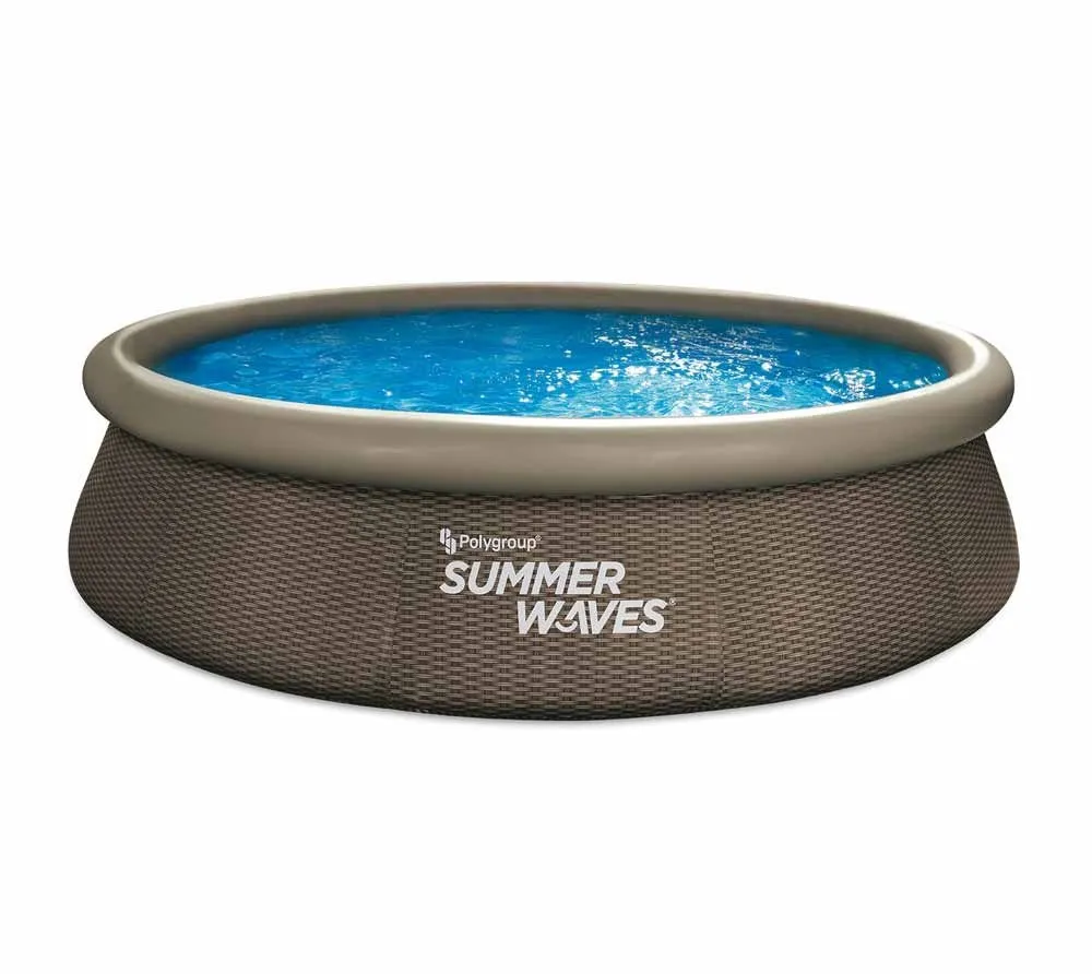 Lifetime Szybki basen nadmuchiwany basen okrągły Rattan w kolorze brązowym 366x76 cm