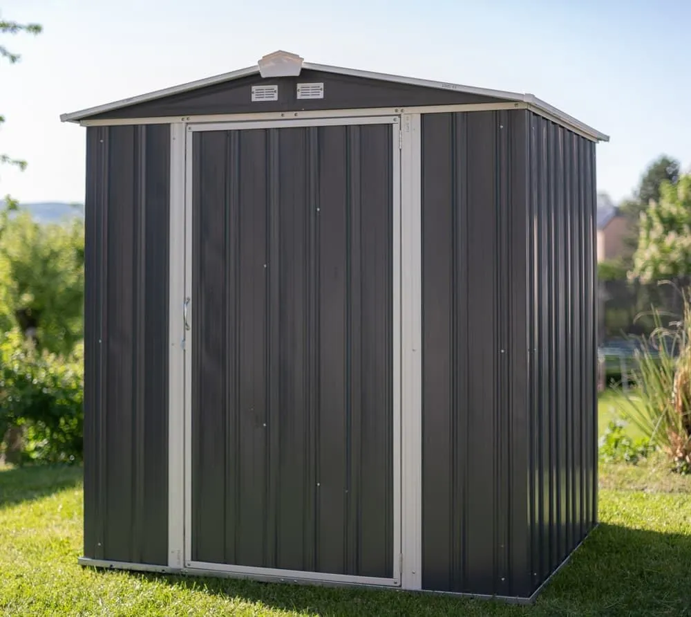 Spacemaker Metalowa szopa na narzędzia 65 Szary/Kremowy 157x177x183cm