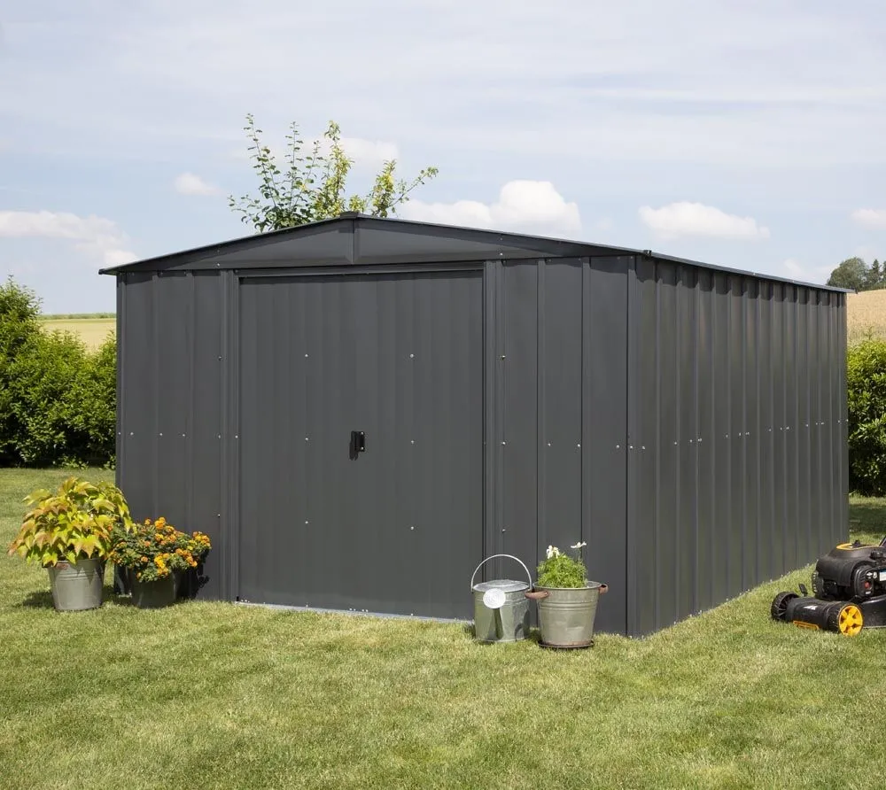 Spacemaker Metalowa szopa na narzędzia 1012 Szary 370 x 313 x 198 cm