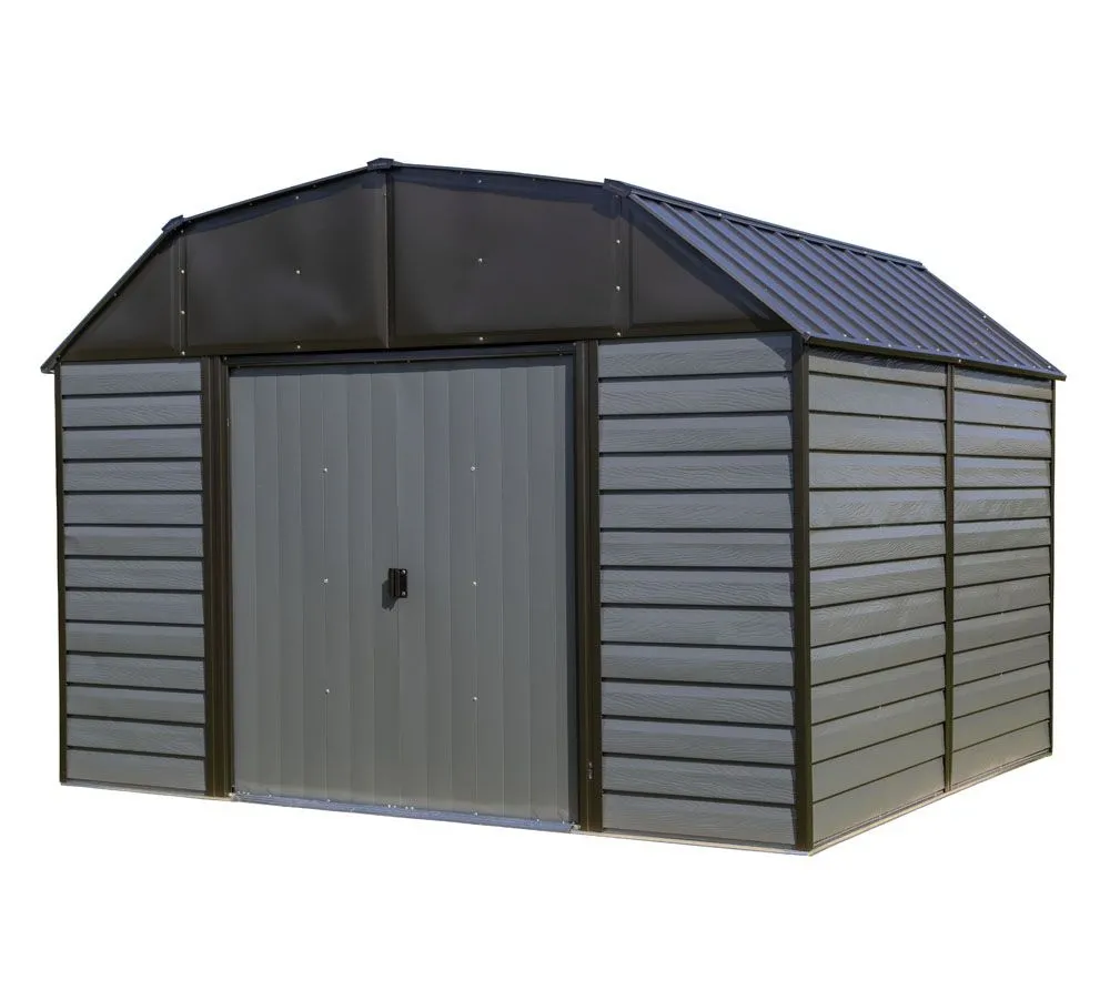 Spacemaker Metalowa szopa na narzędzia Woodhaven 10x9 szara 273x313x223 cm