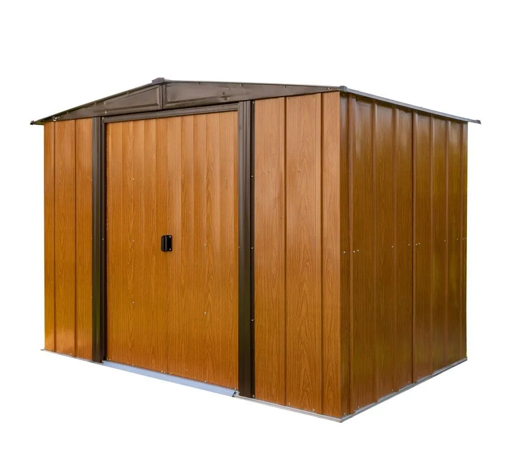 Spacemaker Metalowa szopa na narzędzia Woodlake 86 Brązowy 181 x 253 x 177 cm