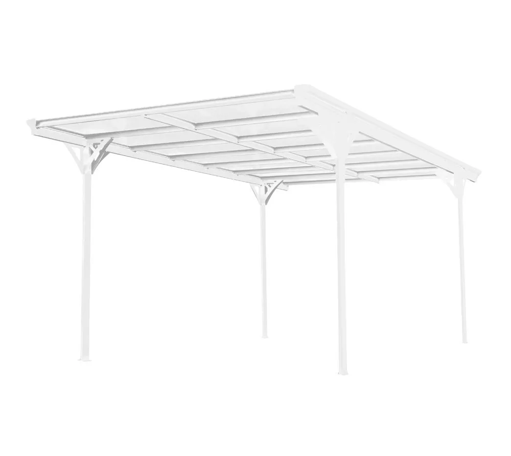 Westmann Wiata dachowa aluminiowa na płaski dach Helsinki Biały 503x305x232cm