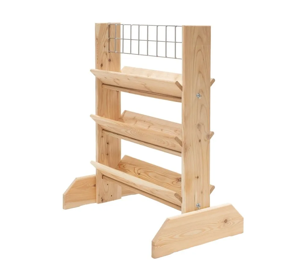 Westmann Stojak na zioła z drewna modrzewiowego z kratą Viktoria L Natura 50x80x95cm