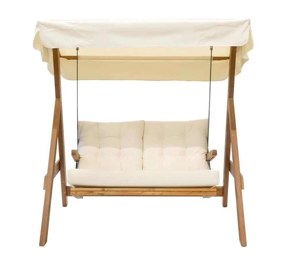 Westmann Drewniana huśtawka Hollywood Paryż 1700 beżowy 123x160x180cm