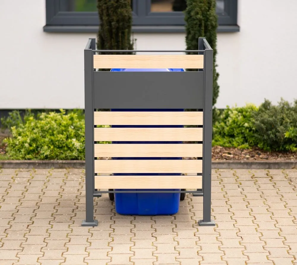 Westmann Okładzina metalowa na śmieci Planum 1x240L Wygląd drewna 80x90x120cm