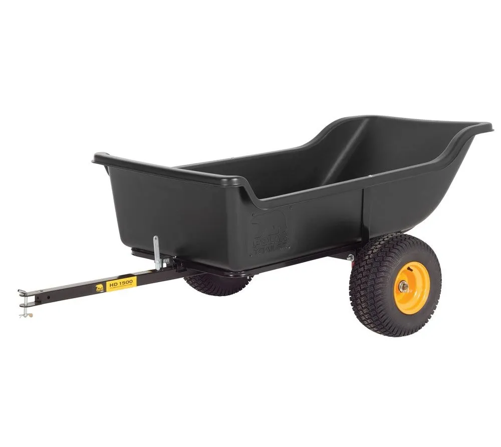 Polar Przyczepa na taczkę plastikowa 623 litry Czarny 249 x 137 x 79 cm