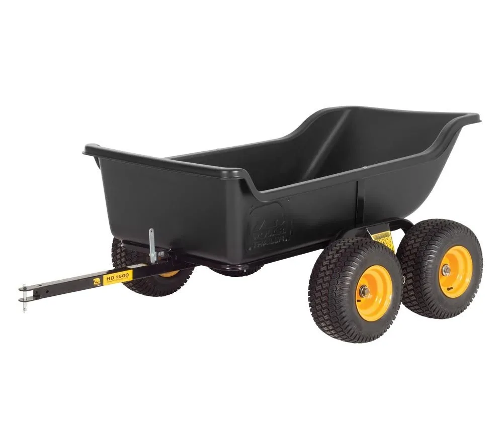 Polar Przyczepa na taczkę plastikowa 623 litry Czarny 249 x 137 x 79 cm