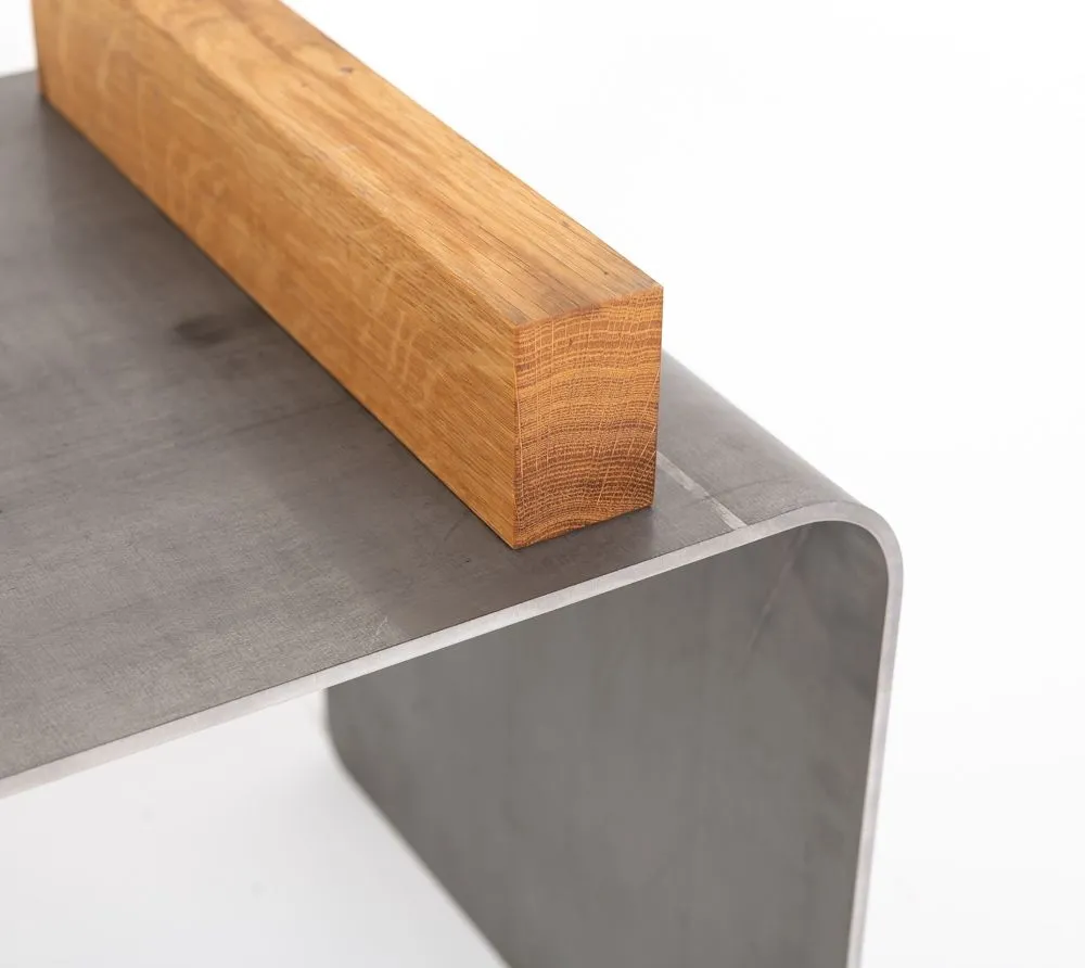 Westmann Stalowy stojak na drewno opałowe Enjo Srebro 62x34x39cm