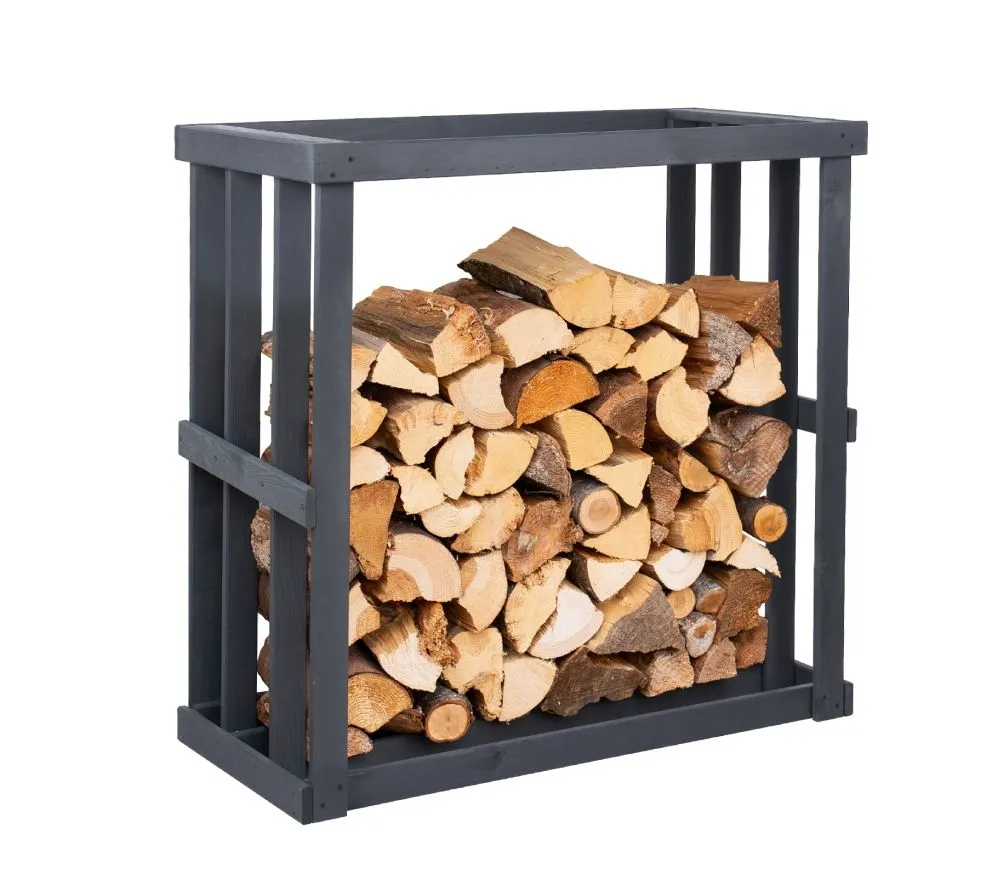 Westmann Drewniana półka na drewno opałowe Harald Antracyt 52x108x106cm