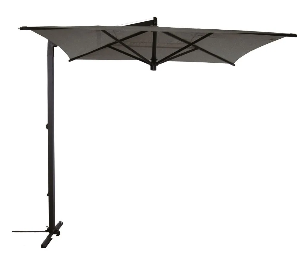 Fim Parasol wspornikowy Olefim Rio ze stojakiem na talerz melanż 256x256x276 cm grafit