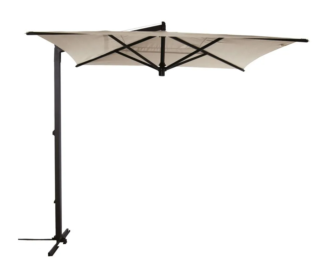 Fim Parasol wspornikowy Olefim Rio ze stojakiem na talerz Krem 256x256x276 cm grafit