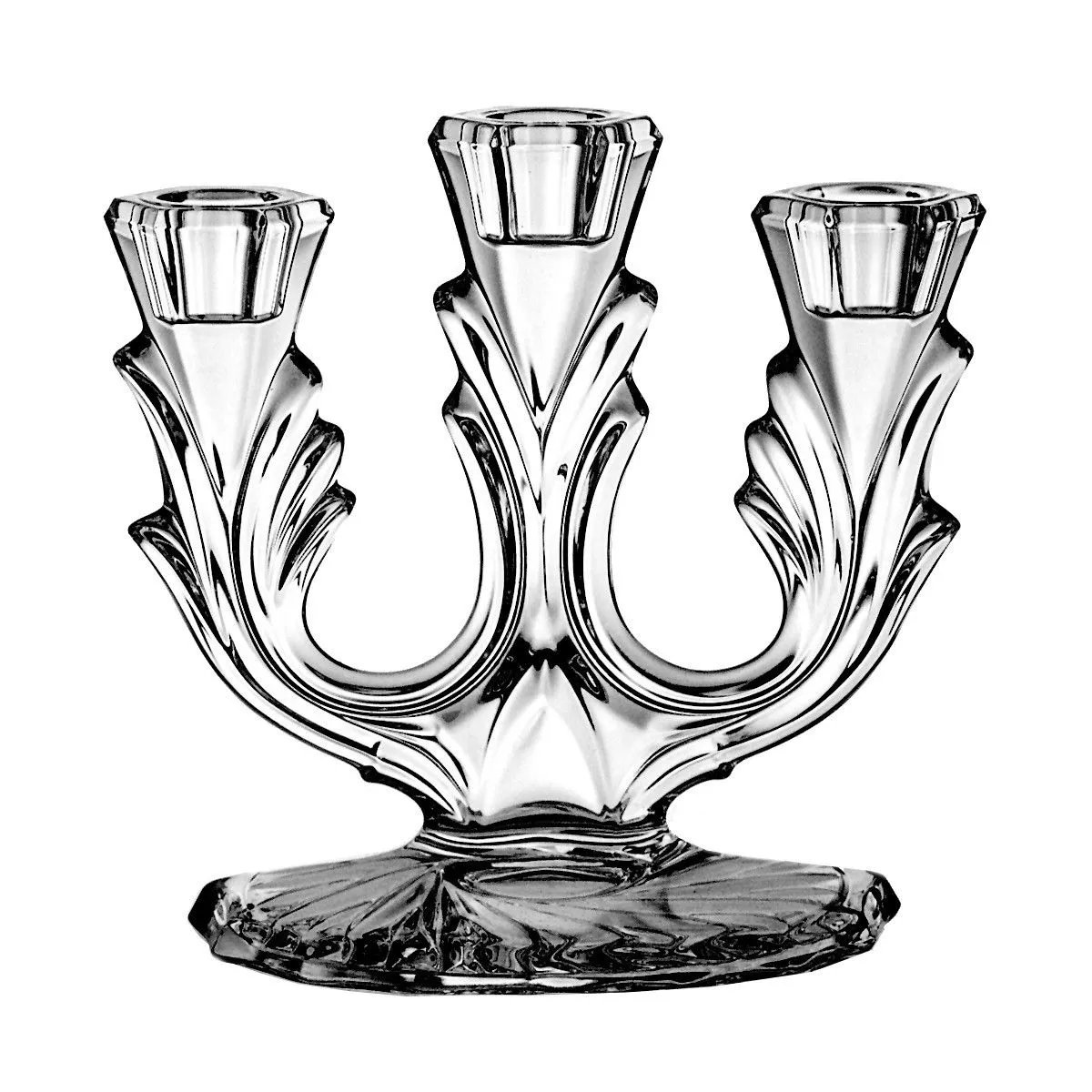 Crystal Julia Świecznik kryształowy trójramienny 16,5 cm