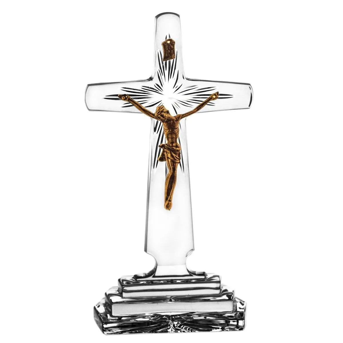 Crystal Julia 01418 Krzyż kryształowy z Chrystusem kolęda