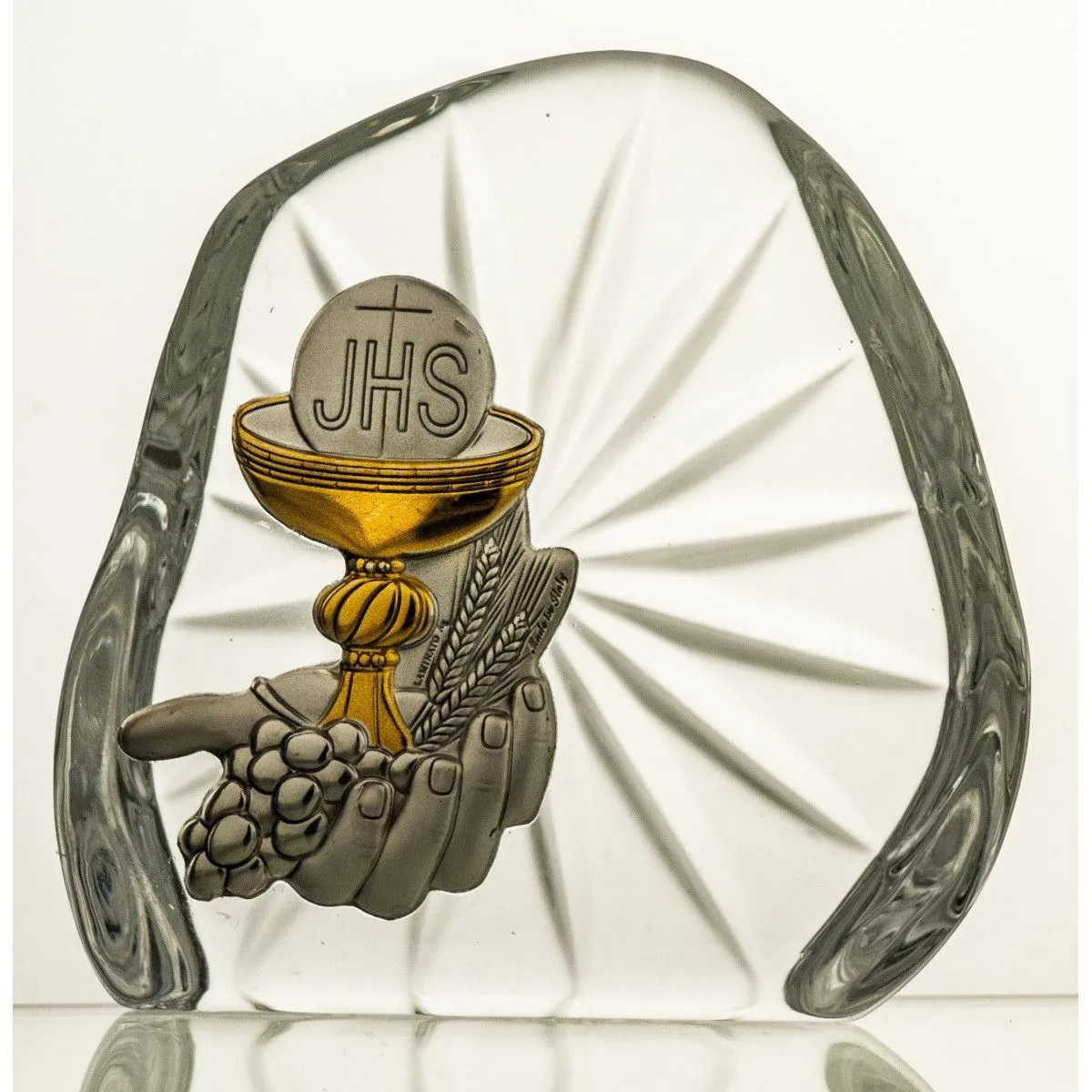 Crystal Julia Skałka przycisk kryształ I Komunia Święta (2726)