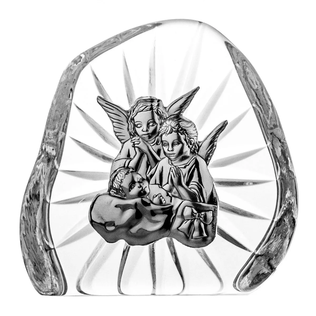 Crystal Julia Statuetka pamiątka aniołki z Dzieciątkiem